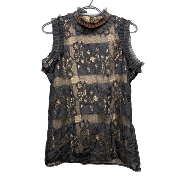 𝅺max Studio Lace Sleeveless Top size S - Picture 3 of 5